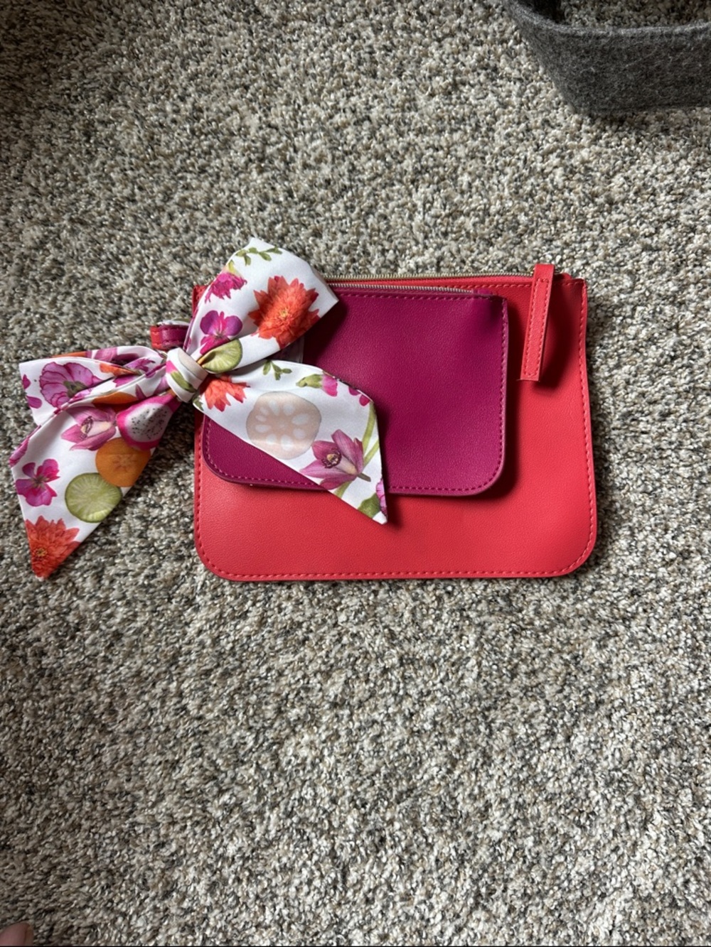 Stylish Two-Tone Pink Cosmetic Bags